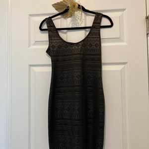 Black and Grey stripped dress Xhilaration